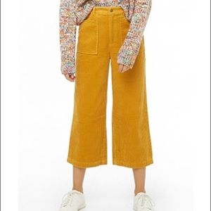 Cropped Corduroy Pants